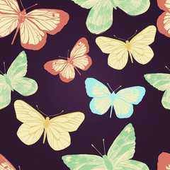 Seamless pattern with butterflies. Vector illustration/EPS 10