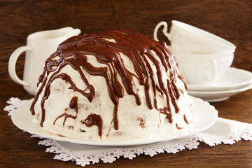 Chocolate cake with   cream
