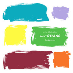 Vector set of grunge paint stains. Vector illustration/ EPS 8