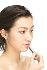 Fototapeta premium 女性,ビューティー,白バック