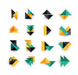 Vector arrow business geometric stickers