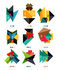 Vector arrow business geometric stickers