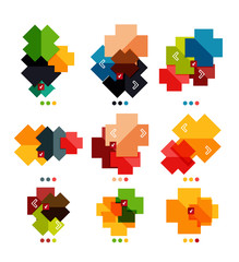 Set of cross geometric shapes - symbols
