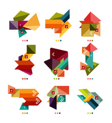 Collection of colorful business geometric shapes