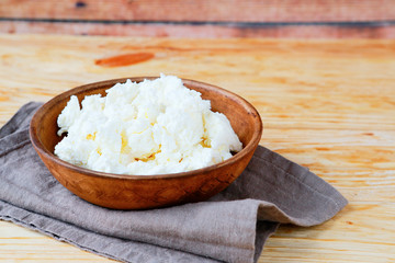 cottage cheese in a bowl