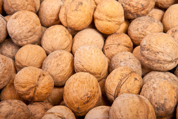 many walnuts background