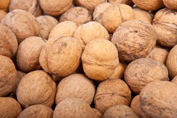 many walnuts background