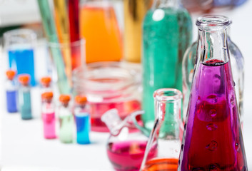 The tubes in the laboratory