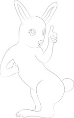Rabbit with thumbs up