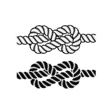 rope knot on a white background