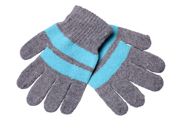 Warm woolen knitted gloves