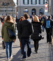 foule en ville de zürich