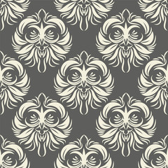 vector seamless backdrop. damask pattern. flower wallpaper