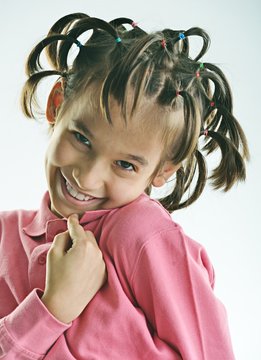 Funny Portrait Of Kid With Hair Style