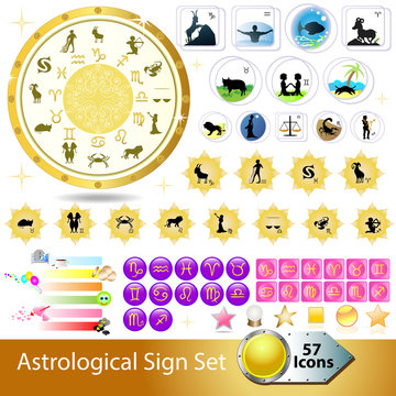 Astrological Sign Set - 57 Icons
