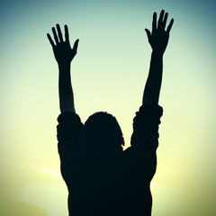 Praying Man silhouette