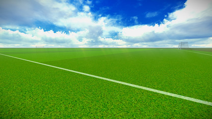 soccer field with goal