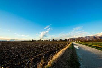 evening in the fields of Friuli