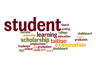 Obraz premium Student word cloud