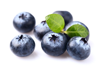 Blueberry with leaves