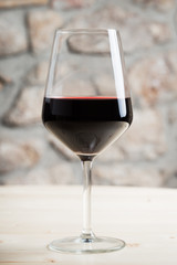 Red wine glass
