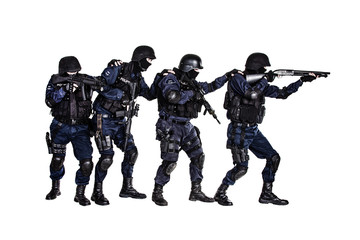 SWAT team in action