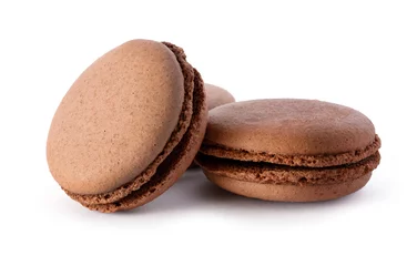 Fotobehang Macarons Verse chocolade bitterkoekjes