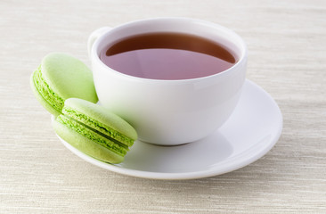 Fresh green macarons