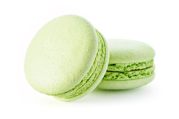 Fresh green macarons