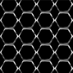 Obraz premium Silver honey cell background
