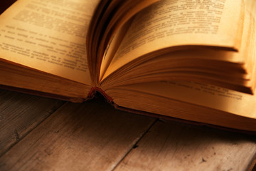 Macro image of open book
