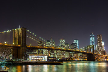 Naklejka na ściany i meble Brooklyn Bridge and New York City