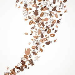 Vector Illustration of a Coffee Background