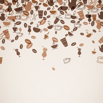 Vector Illustration of a Coffee Background