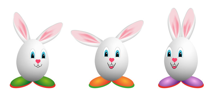 happy easter egg mascots