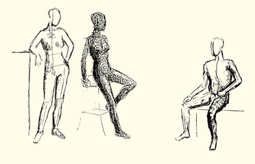 Hand Made Sketch representing people