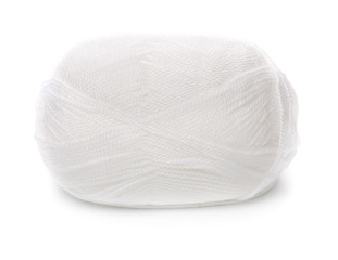 ball of white threads white background