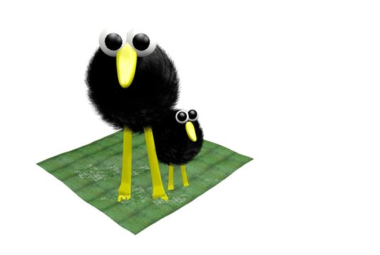 single with child..3d Cartoon