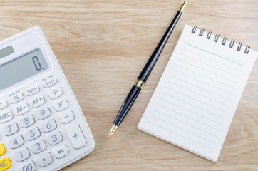 Notebook Pen And Calculator