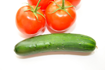 Fresh Tomatoes and Cucumber