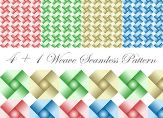 5 in 1 Weave Seamless Pattern
