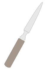 cartoon image of office knife