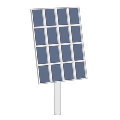 cartoon image of solar panel