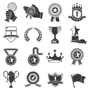 awards icons, trophy icons