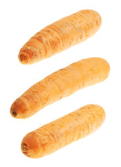 Unpeeled carrot isolated