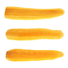 Peeled carrot isolated