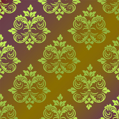 vector seamless backdrop. damask pattern. flower wallpaper