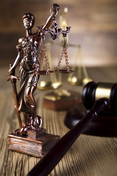  Mallet, legal code and scales of justice