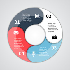 Modern vector info graphic for business project