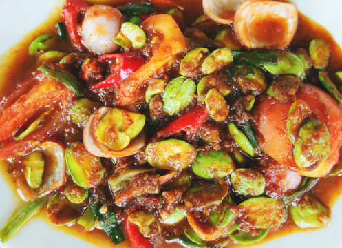 Sambal Petai or Stinky Beans Fried Sambal